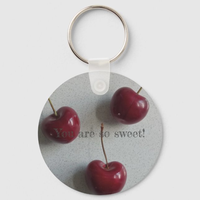 You Are So Sweet Cherry Key Ring (Front)
