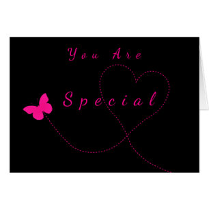 You Are Special Card Love Heart Butterfly Flying