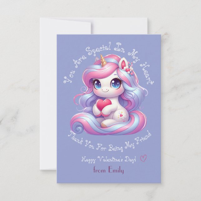 You Are Special | Cute Unicorn Valentines Day Card (Front)