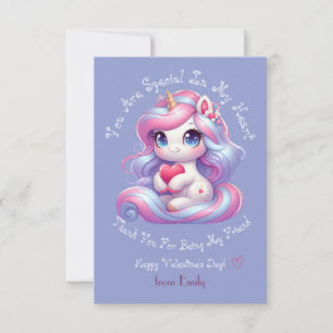 You Are Special Cute Unicorn Valentines Day Card