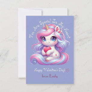 You Are Special Cute Unicorn Valentines Day Card