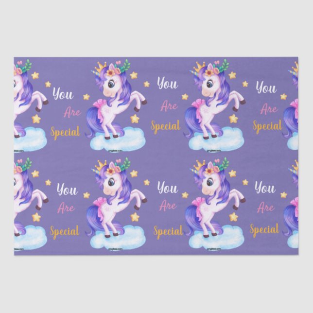 You are special unicorn   tissue paper (Front)
