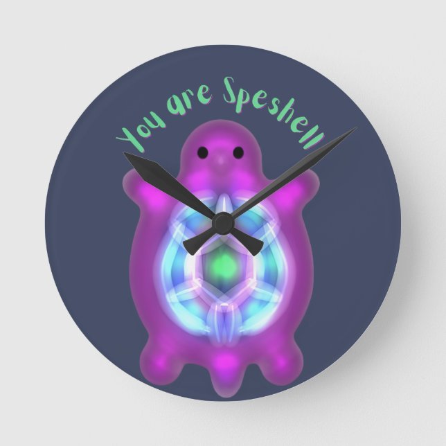 You Are Speshell Turtle Personalised Gift Round Clock (Front)