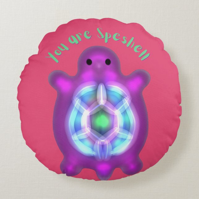 You Are Speshell Turtle Personalised Gift T-Shirt Round Cushion (Front)
