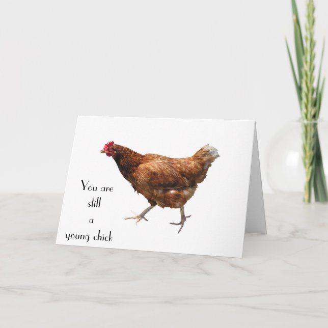 "YOU ARE STILL A YOUNG CHICK 50th" BIRTHDAY Card (Front)