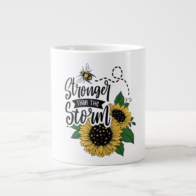 You are stronger than this storm. large coffee mug (Front)