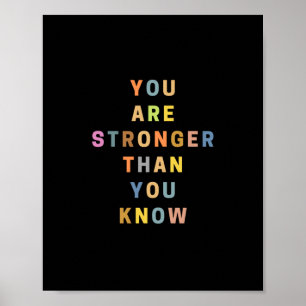 You are Stronger than You Know - Colourful Poster