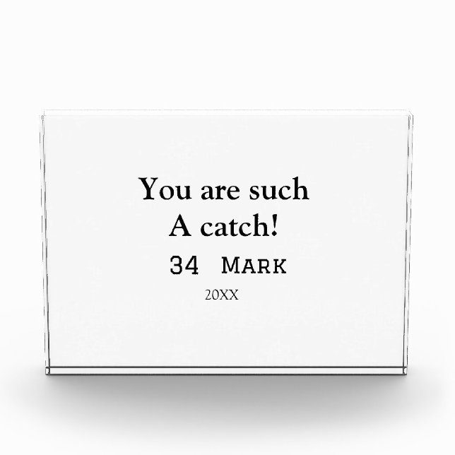 You are such a catch boyfriend valentine sports na photo block (Front)