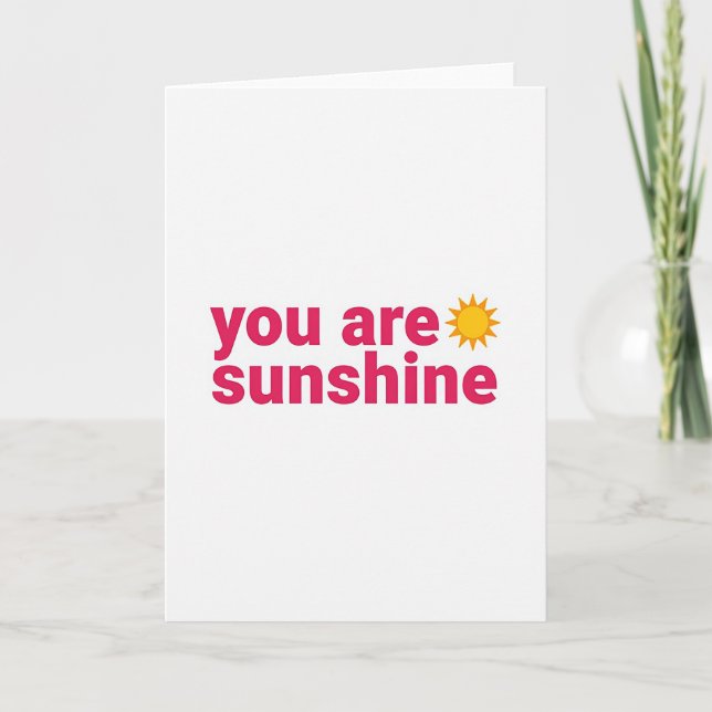 You Are Sunshine Simple Card (Front)