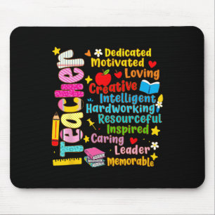 You Are Teacher Dedicated Motivated Back To School Mouse Pad