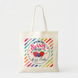 You are the berry best- red strawberry teacher tote bag