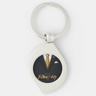 You Are the Best Dad Ever Black Gold Father's Day Key Ring