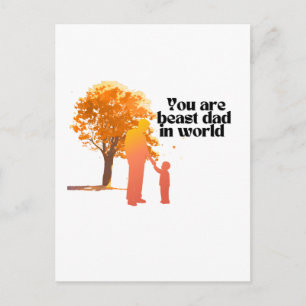 You Are the Best Dad in the World – Heartfelt Typo Postcard
