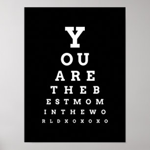 You are the Best Mum in the World eye chart