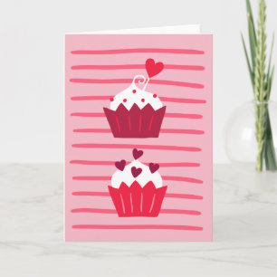 You are the Cupcake of My Heart Valentine's Day Holiday Card