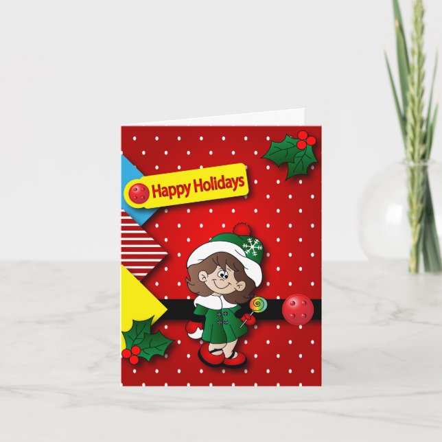 You Are the Cutest Elf in the Shop Holiday Card (Front)