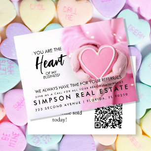 You Are the Heart of My Business Real Estate Announcement Postcard