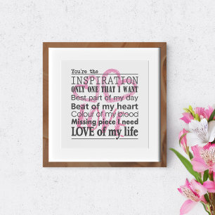 You are the inspiration. poster