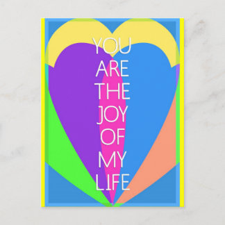 you are the joy of my life postcard