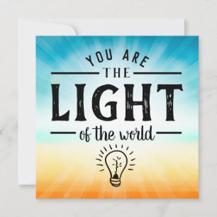 You Are the Light of the World, Bible Verse Design Card