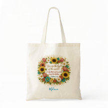 You Are the Light Personalised Christian Tote Bag