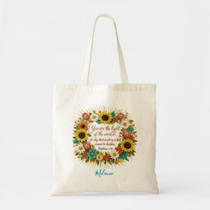 You Are the Light Personalised Christian Tote Bag