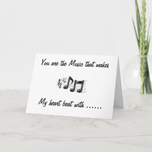 "YOU ARE THE MUSIC" HAPPY VALENTINE'S DAY" HOLIDAY CARD