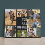 You are the One 7 Photo Collage Black Faux Canvas Print<br><div class="desc">Stylish photo collage faux canvas which you can personalise with 7 of your favourite photos. This chic black and white design is lettered with the words "You are the One" in modern oversized print and casual script typography. The photo template is set up ready for you to add your pictures,...</div>