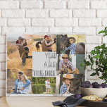 You are the One 7 Photo Collage Grey Marble Faux Canvas Print<br><div class="desc">Modern photo collage faux canvas which you can personalise with 7 of your favourite photos. The template is set up ready for you to add your photos, working clockwise from the top left. Your photos are set against a stylish watercolor marble in grey and white. The wording reads "You are...</div>