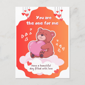 You Are The One For Me  Funny Valentine Day  Holiday Postcard