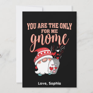 You are the only for me gnome Valentine Holiday Card