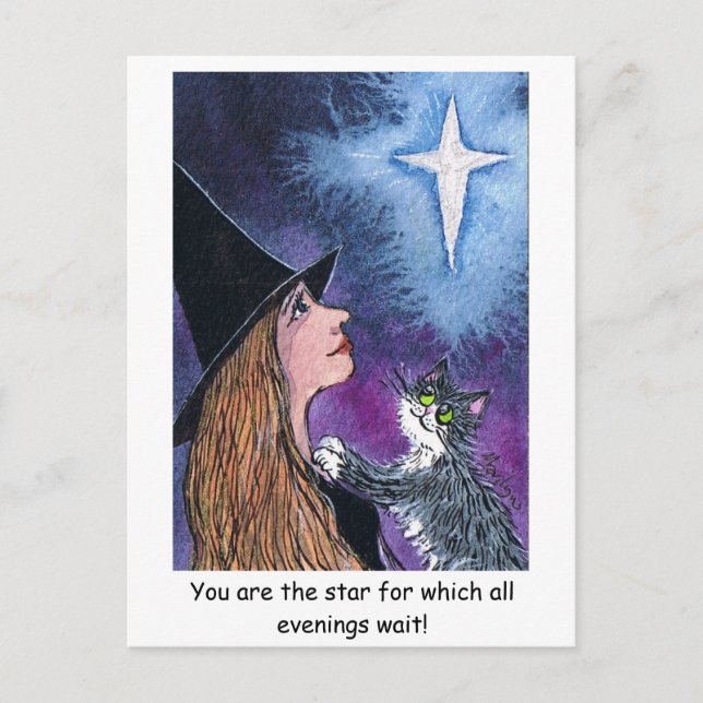 You are the star for which all evenings w... postcard (Front)