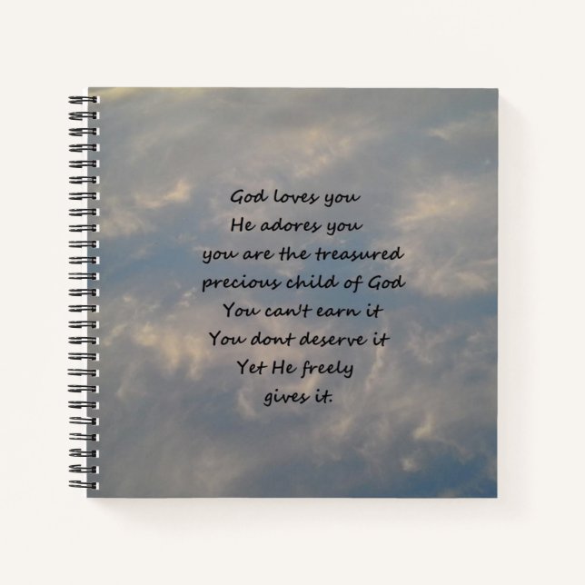 You Are the Treasured Child of God Notebook (Front)