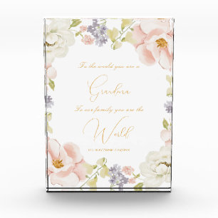 You Are The World Grandma Message Photo Block