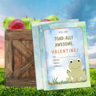 You Are Toad-ally Awesome Valentines Day Classroom Card