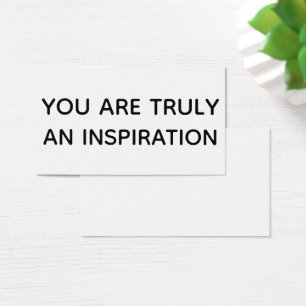 You Are Truly An Inspiration Black White Gift Card