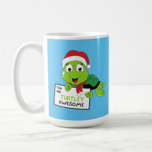 You Are Turtley Awesome Funny Turtle Puns Blue Coffee Mug