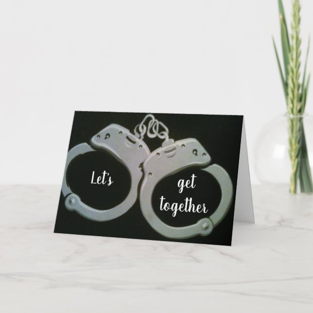 YOU ARE UNDER ARREST MEET ME UNDER THE MISTLEOE HOLIDAY CARD (Front)