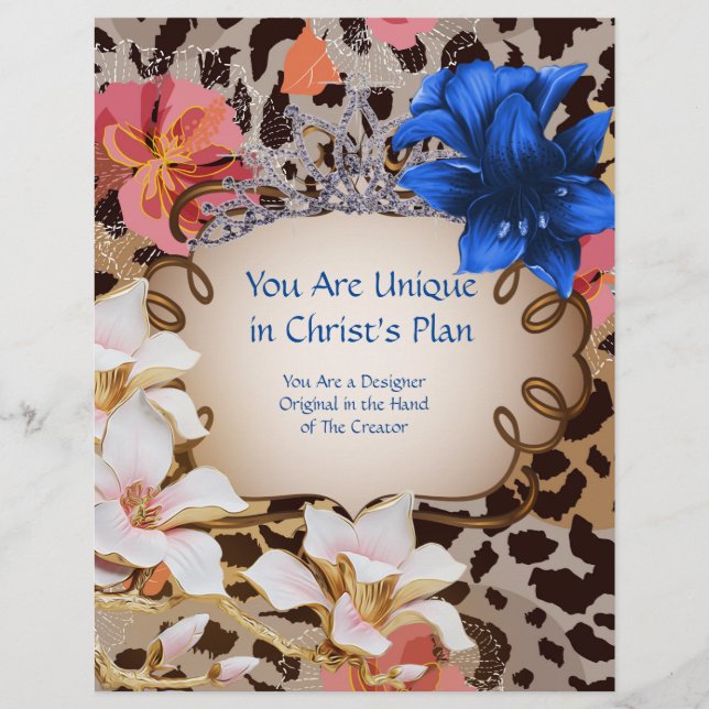 You Are Unique in Christ's Plan  Personalise Paper (Front)