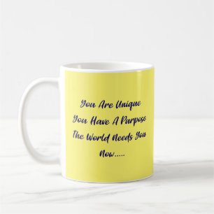You Are Unique - World Needs You Blue/Yellow Coffee Mug