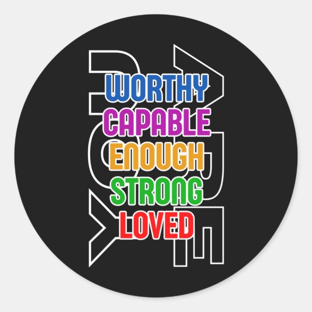 You Are Valuable Sticker  (Front)