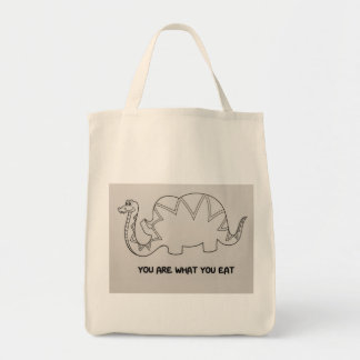 You Are What You Eat Funny Elephant Tote Bag