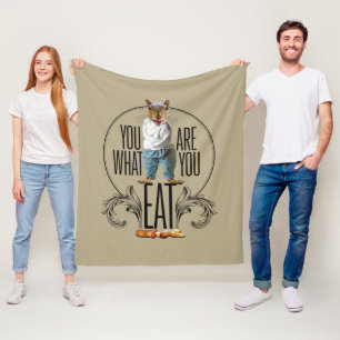 You Are What You Eat - Funny Squirrel Nuts Fleece Blanket