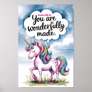 You Are Wonderfully Made Christian Nursery Kids  Poster