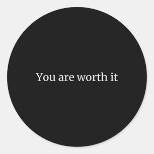 You Are Worth It - Suicide Prevention Shirt Classic Round Sticker