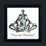 "You Are Worthy!"  Gift Box<br><div class="desc">Other fun designs and products with DIVItude created by Lady Denise at www.zazzle.com/LadyDenise</div>