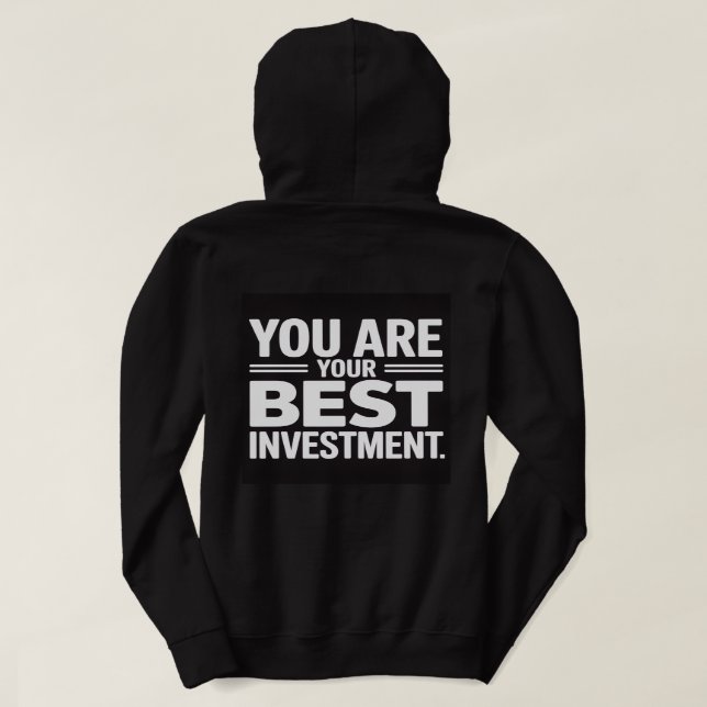 You Are Your Best Investment Women Cozy Winter  Hoodie (Design Back)