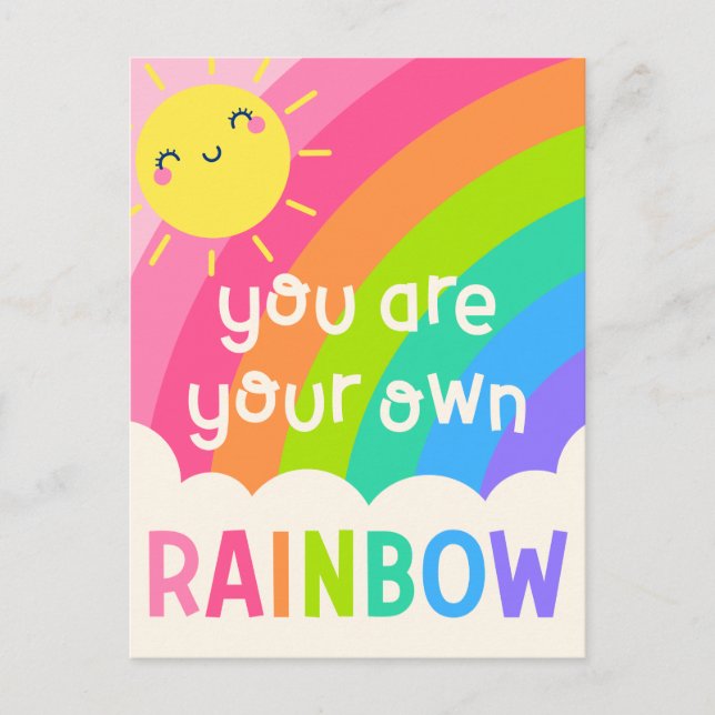 You Are Your Own Rainbow Postcard (Front)