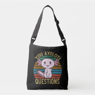 You Axolotl Questions Retro 90s Funny Axolotl Crossbody Bag