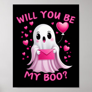 You Be My Boo Cute Ghost Halloween Spooky Season  Poster